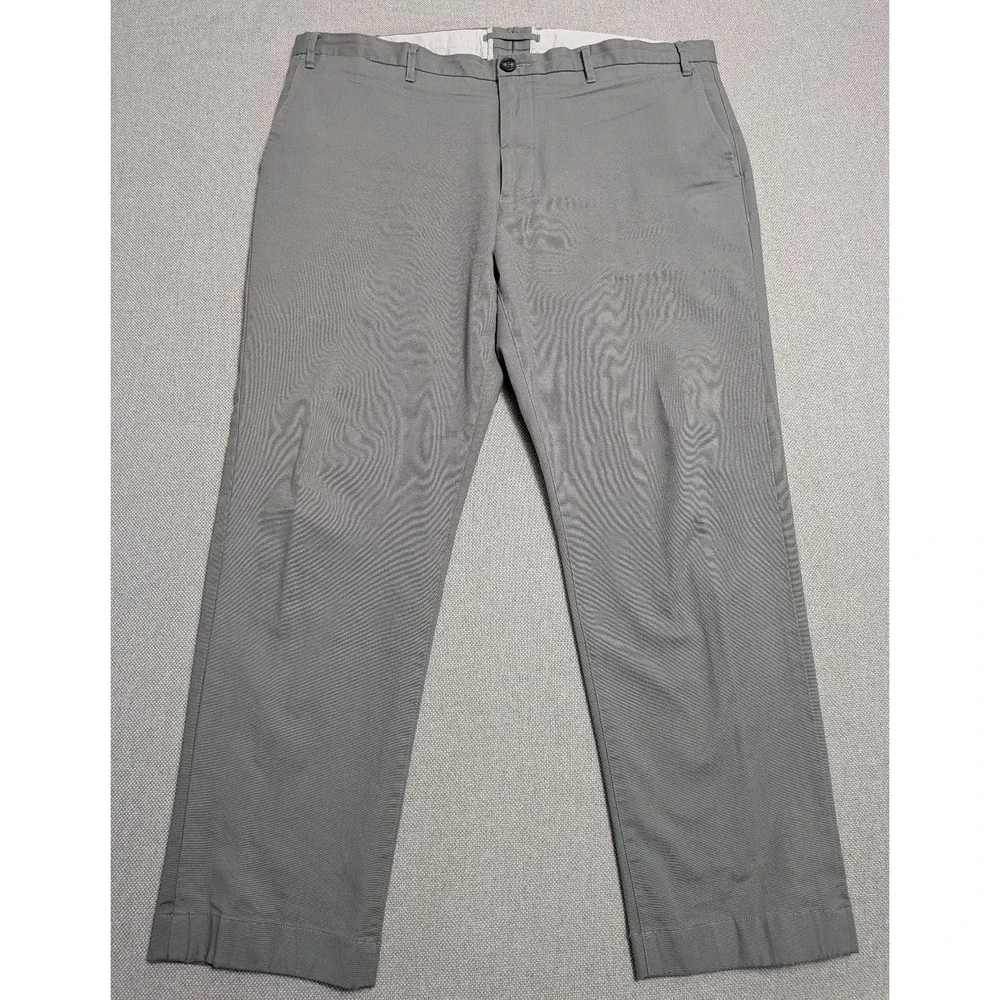 PROPER CLOTH DiSondrio Pants Men's Grey 42x30 Stretch Canvas Chinos Office